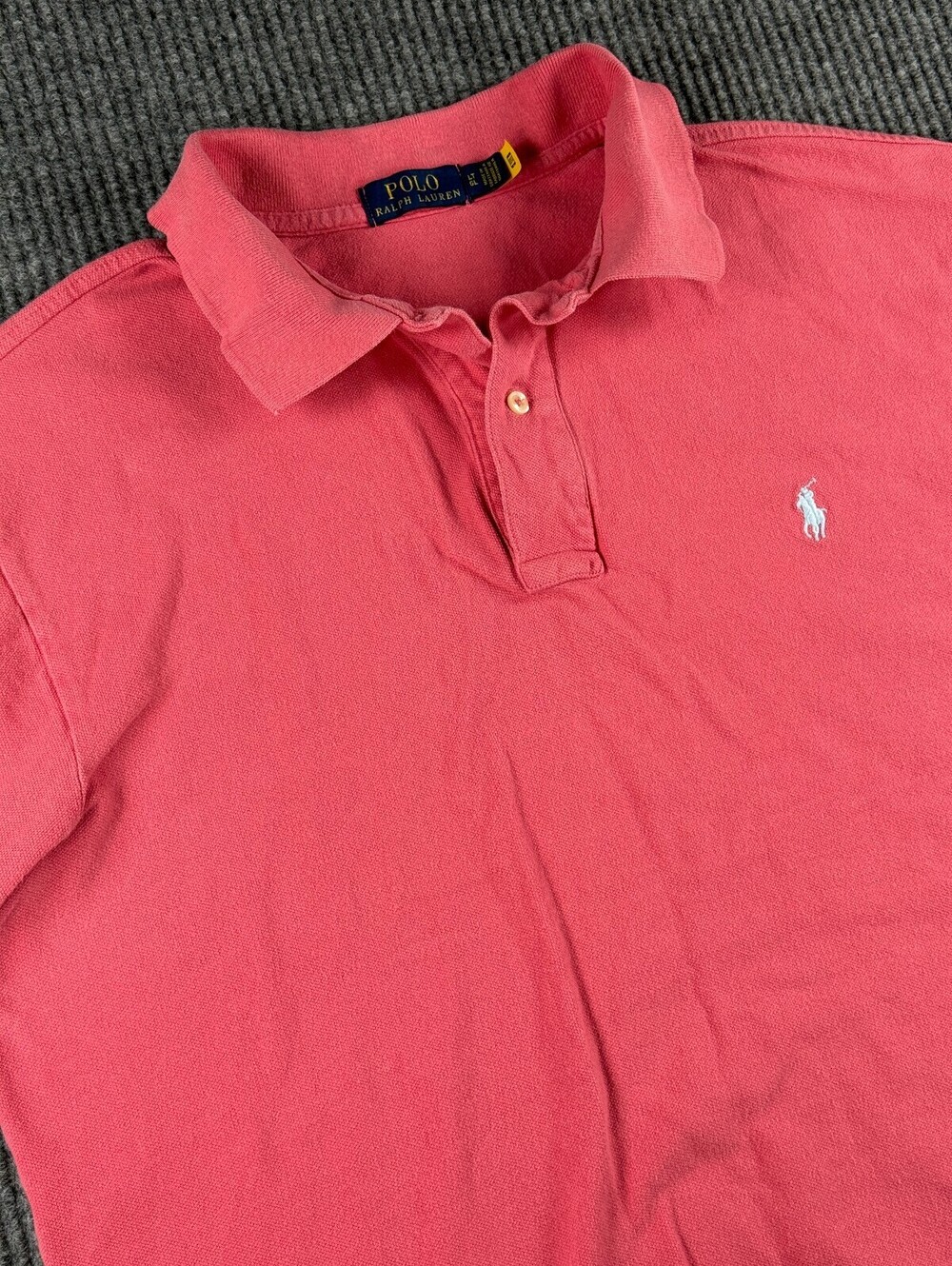 Polo Ralph Lauren Polo Mens LT GL Short Sleeve Pink Light Blue Pony Preppy